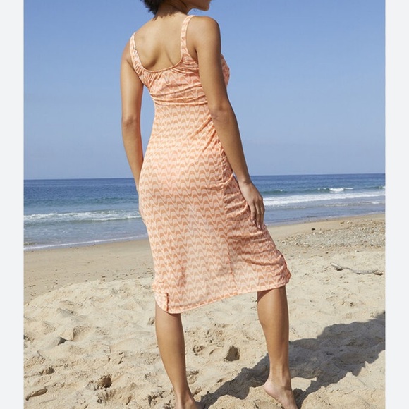 Dippin' Daisy's Orange Beachy Adjustable Swim Coverup Dress Sz M NEW! - Picture 2 of 7